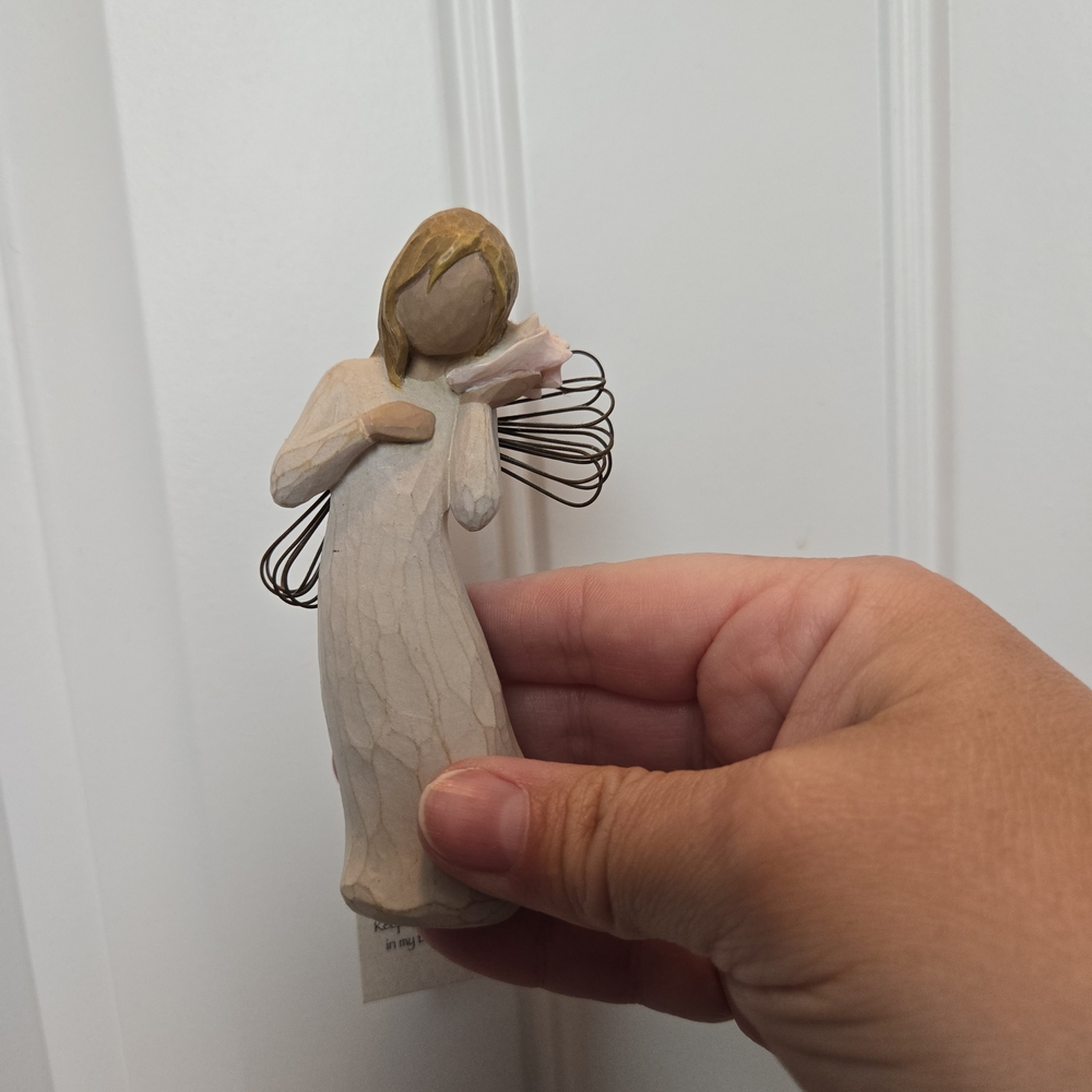 Willow Tree Angel Sculpture - Cream and Brown